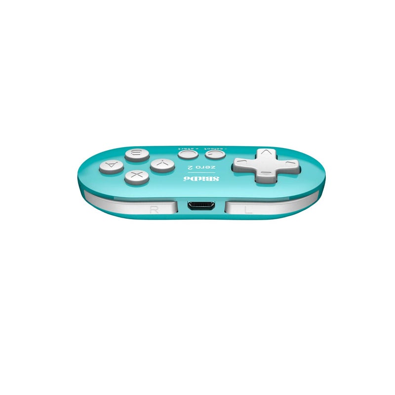 8Bitdo جهاز تحكم بلوتوث صغير بحجم سلسلة مفاتيح Zero 2 مع مشبك موبايل لجهاز سويتش، ويندوز، أندرويد (إصدار تركواز) - Image 3